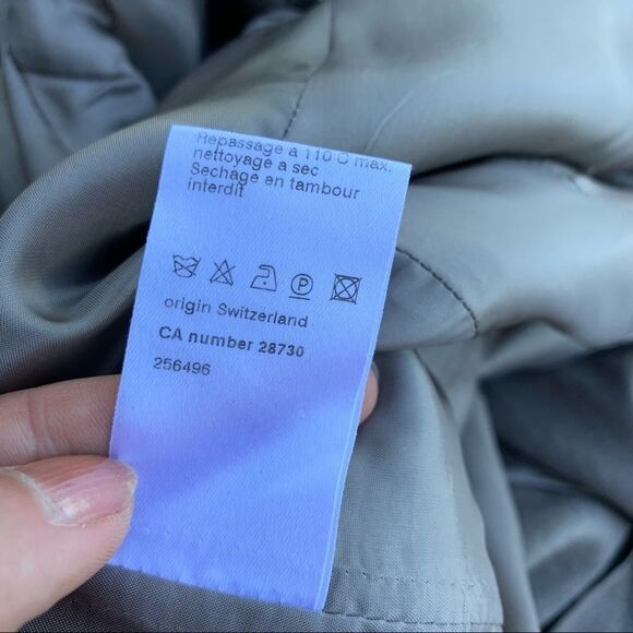 AKRIS Punto Gray Oatmeal Wool Blazer Size 14 - Picture 8 of 12